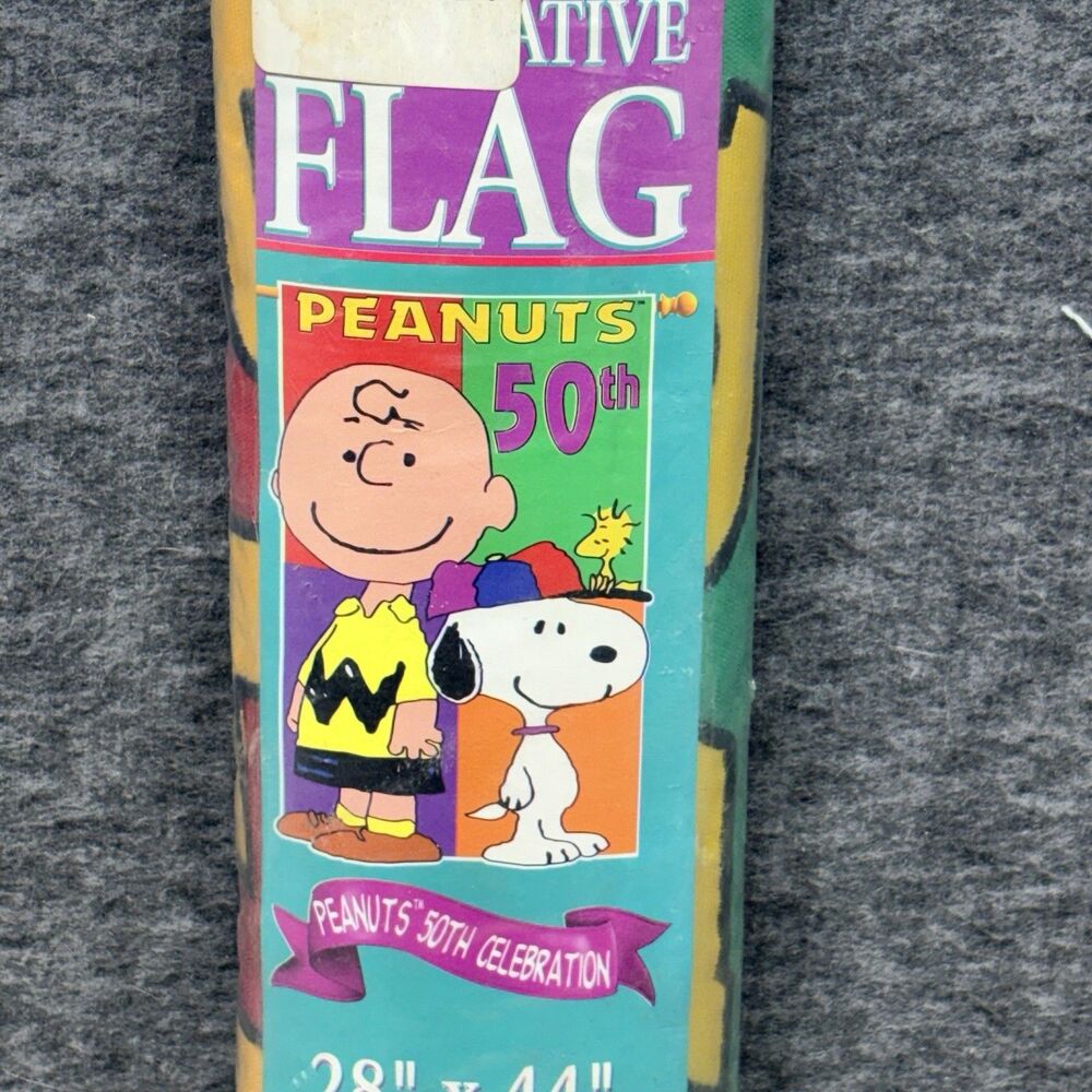 Peanuts UFS 1999 50th Celebration Charlie Brown & Snoopy Flag #20328 -28" x 44".